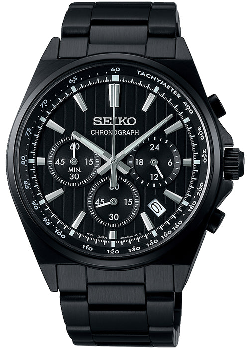 SEIKO Selection S Series SBTR037 Black Chronograph Men's Watch