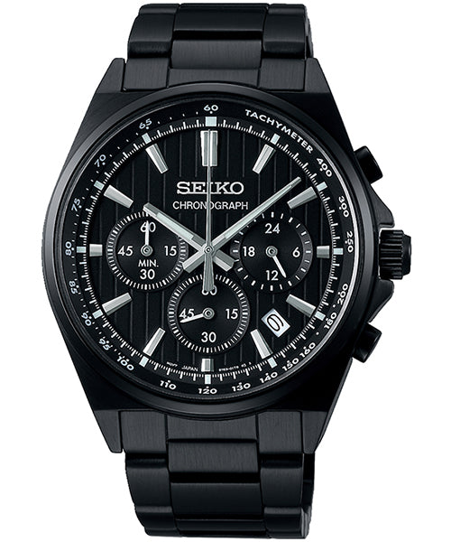 SEIKO Selection S Series SBTR037 Black Chronograph Men's Watch