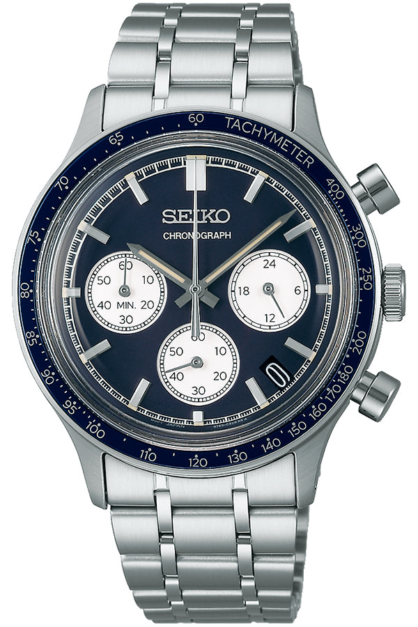 SEIKO SELECTION SBTR053 Navy Blue Chronograph Stainless Men's Watch