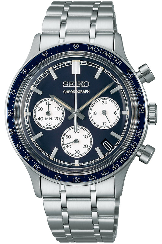 SEIKO SELECTION SBTR053 Navy Blue Chronograph Stainless Men's Watch