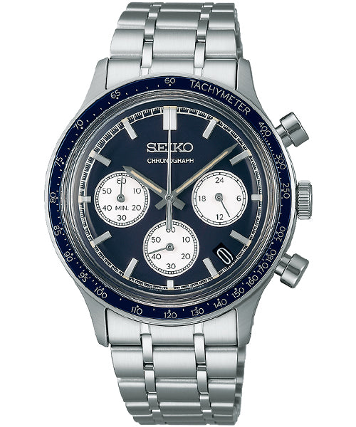SEIKO SELECTION SBTR053 Navy Blue Chronograph Stainless Men's Watch