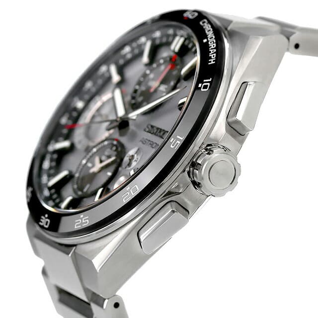 SEIKO ASTRON NEXTER SBXC153 Silver GPS Solar Dual Time Men's Watch