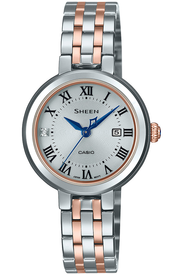 CASIO SHEEN SHS-4530SPGJ-7 Silver Rose Gold Solar Women's Watch product image
