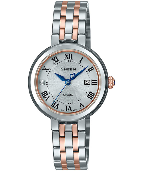 CASIO SHEEN SHS-4530SPGJ-7 Silver Rose Gold Solar Women's Watch product image