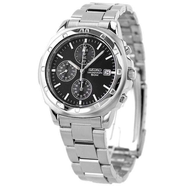 SEIKO SND191P1 Black Chronograph Men's Watch