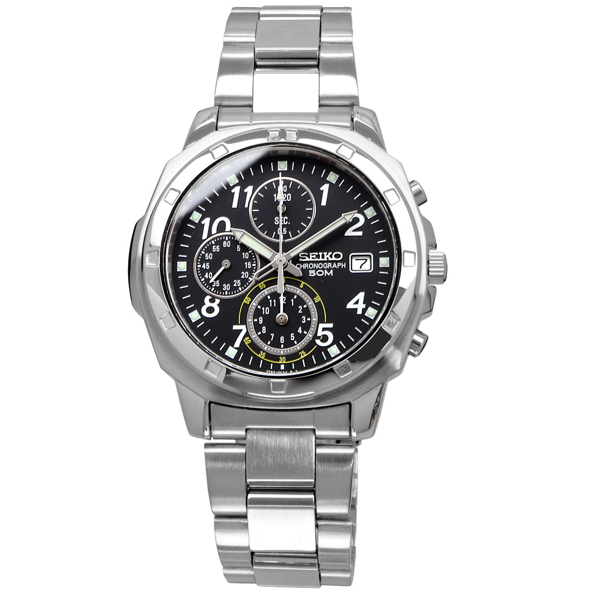 SEIKO 5 SND195P1 Black Chronograph Men's Watch