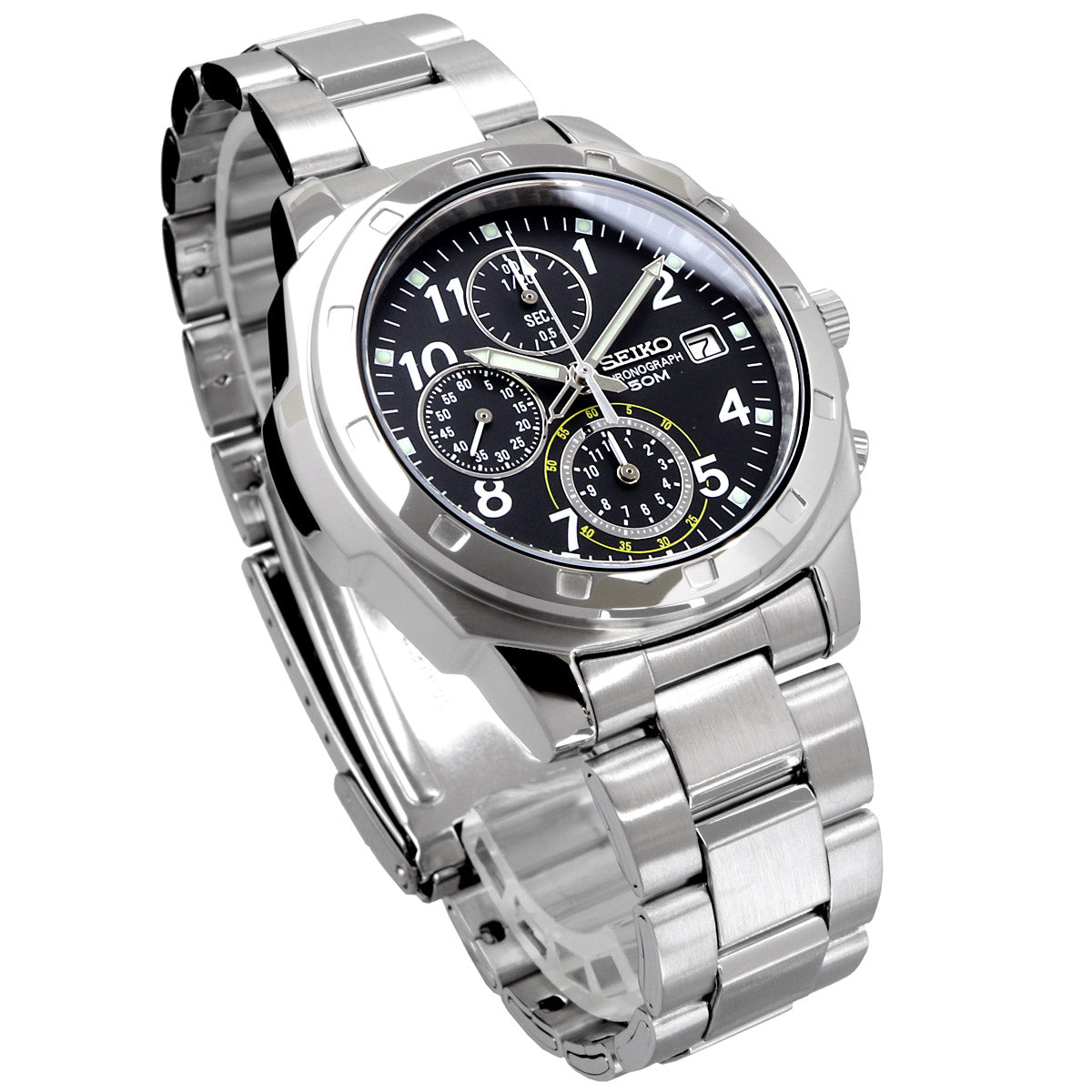 SEIKO 5 SND195P1 Black Chronograph Men's Watch