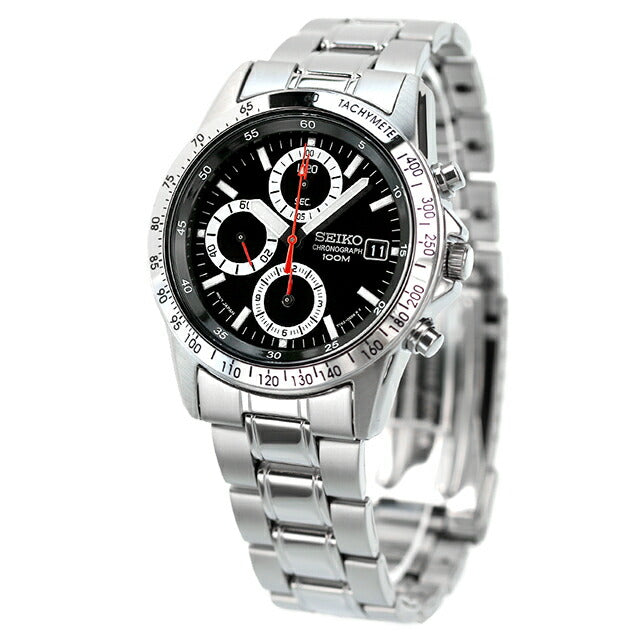 SEIKO SND371P1 SND371P SND371 Black Chronograph Men's Watch