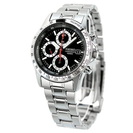 SEIKO SND371P1 SND371P SND371 Black Chronograph Men's Watch