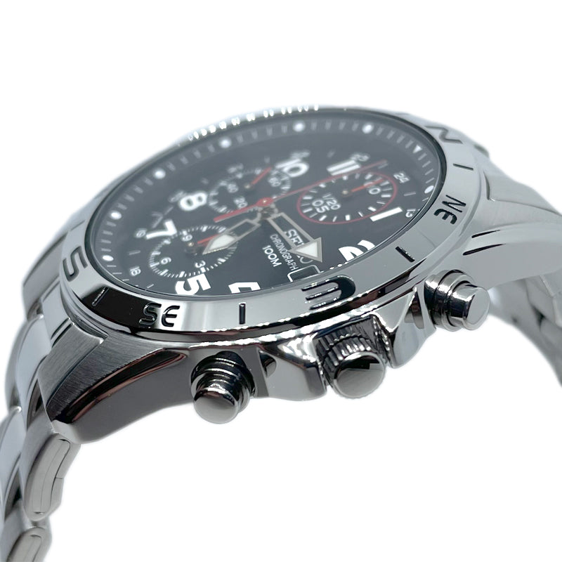 SEIKO SND375P1 Black Chronograph Men's Watch