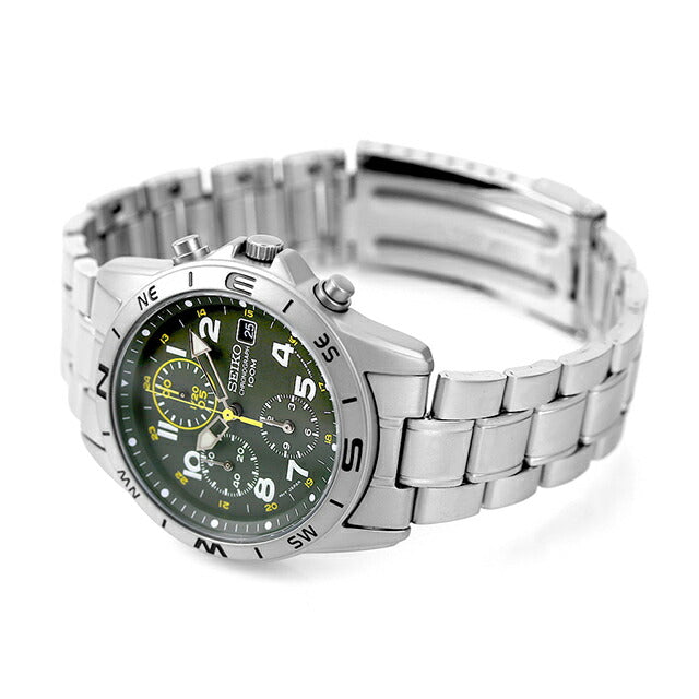 SEIKO SND377P1 Dark Olive Green Chronograph Men's Watch