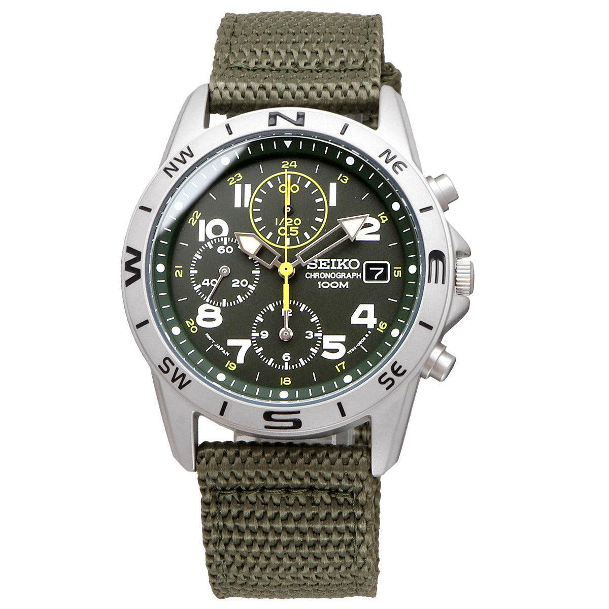 SEIKO SND377R Green Chronograph Men's Watch
