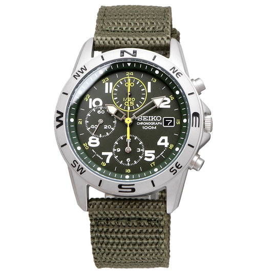 SEIKO SND377R Green Chronograph Men's Watch