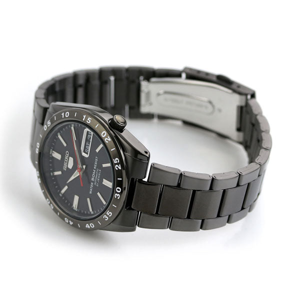 SEIKO 5 SNKE03K1 black automatic watch side view