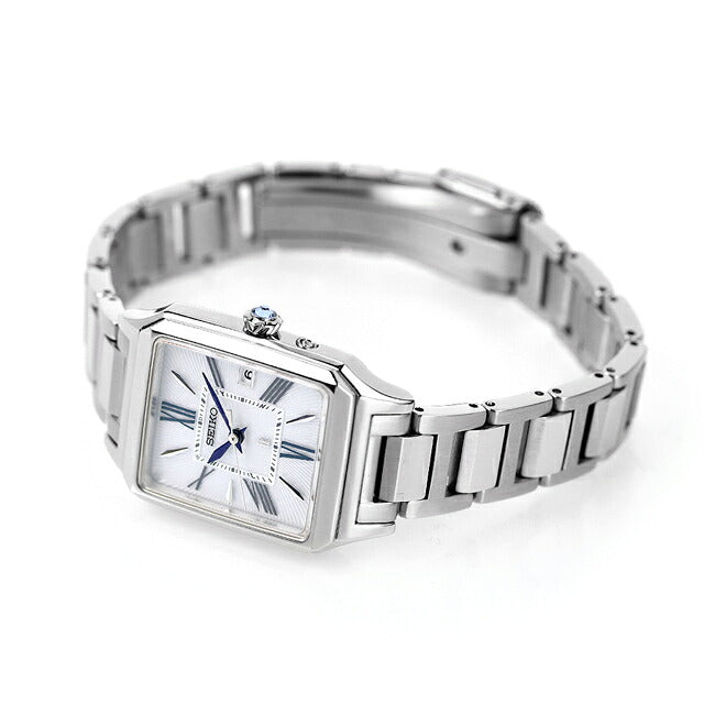 SEIKO LUKIA Grow SSVW209 White square calla lily Women's Watch