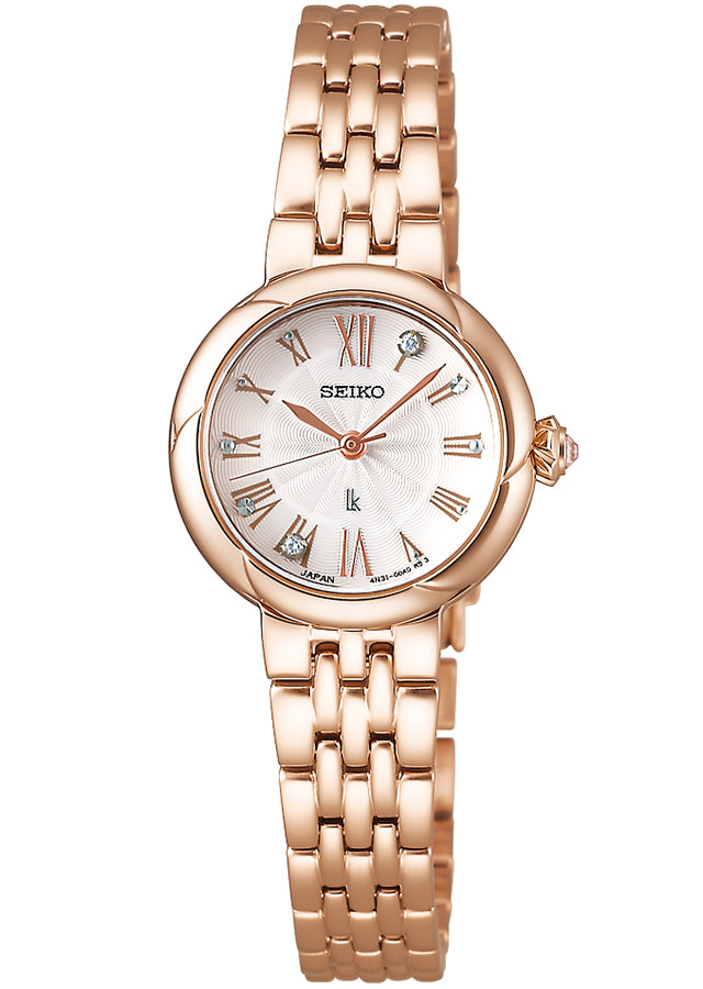 SEIKO LUKIA Grow SSWA008 White Quartz Rose Gold-Tone Women's Watch