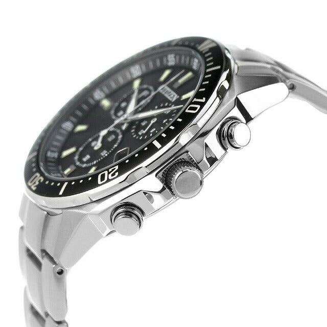 CITIZEN VO10-6771F Black Silver Eco-Drive Chronograph Men's Watch