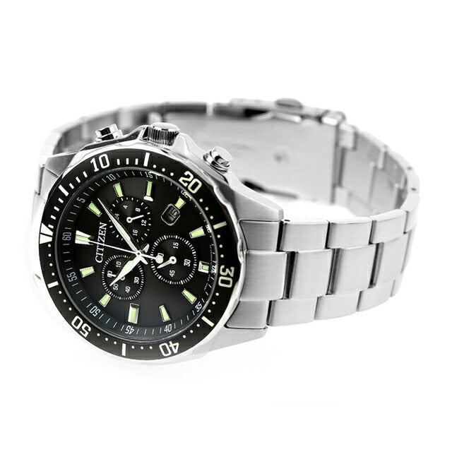CITIZEN VO10-6771F Black Silver Eco-Drive Chronograph Men's Watch