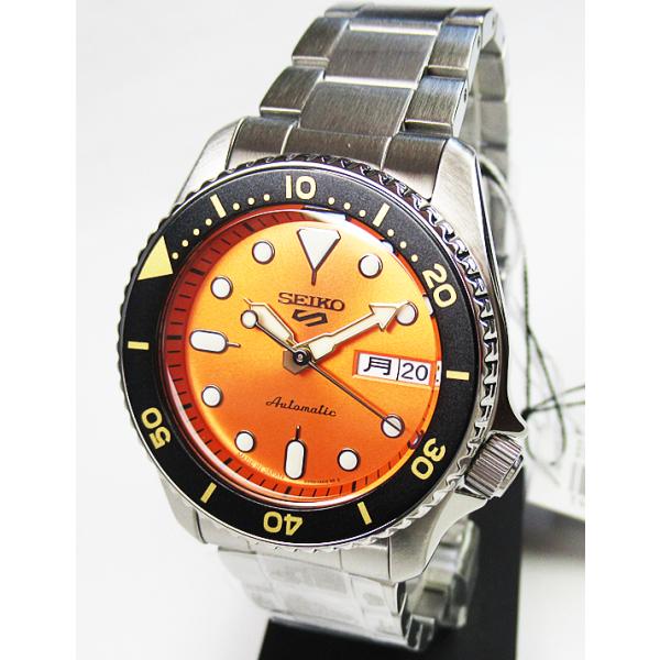 SEIKO 5 Sports SBSA231 Orange Automatic Mechanical Diver Men's Watch