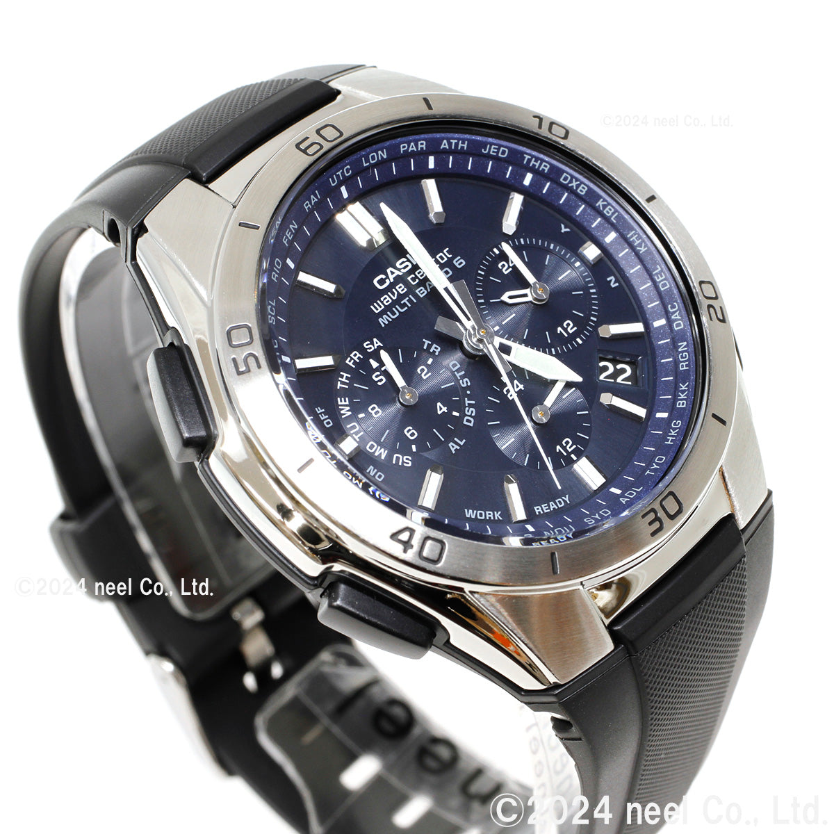 CASIO WAVE CEPTOR WVQ-M410-2AJF Blue Solar Radio-Controlled Men's Watch product image