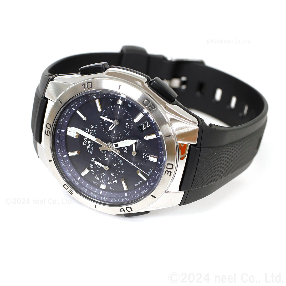 CASIO WAVE CEPTOR WVQ-M410-2AJF Blue Solar Radio-Controlled Men's Watch product image