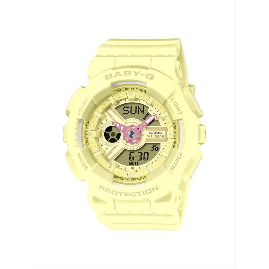 CASIO BABY-G BA-110AH-9AJF Yellow watch front view